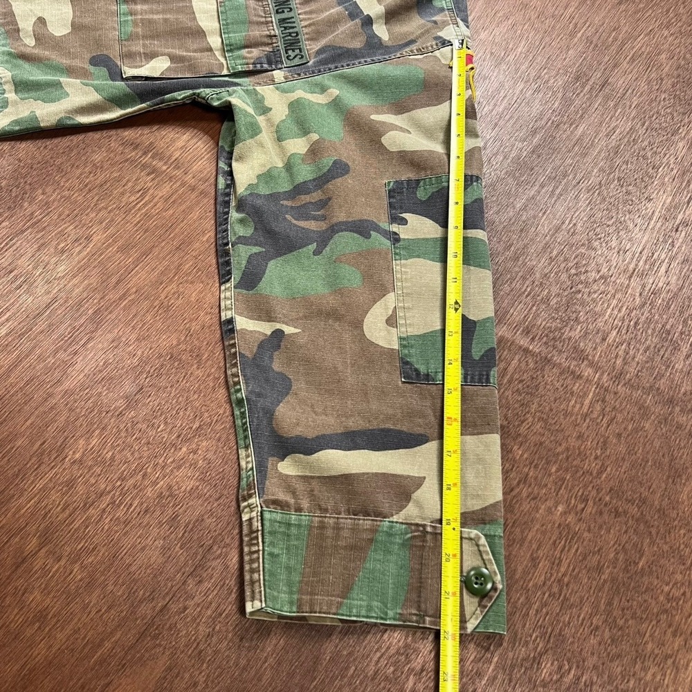 Atlanco Young Marines Woodland Camo Field Jacket Small Regular Big D Patch BDU - Picture 8 of 11